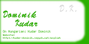 dominik kudar business card